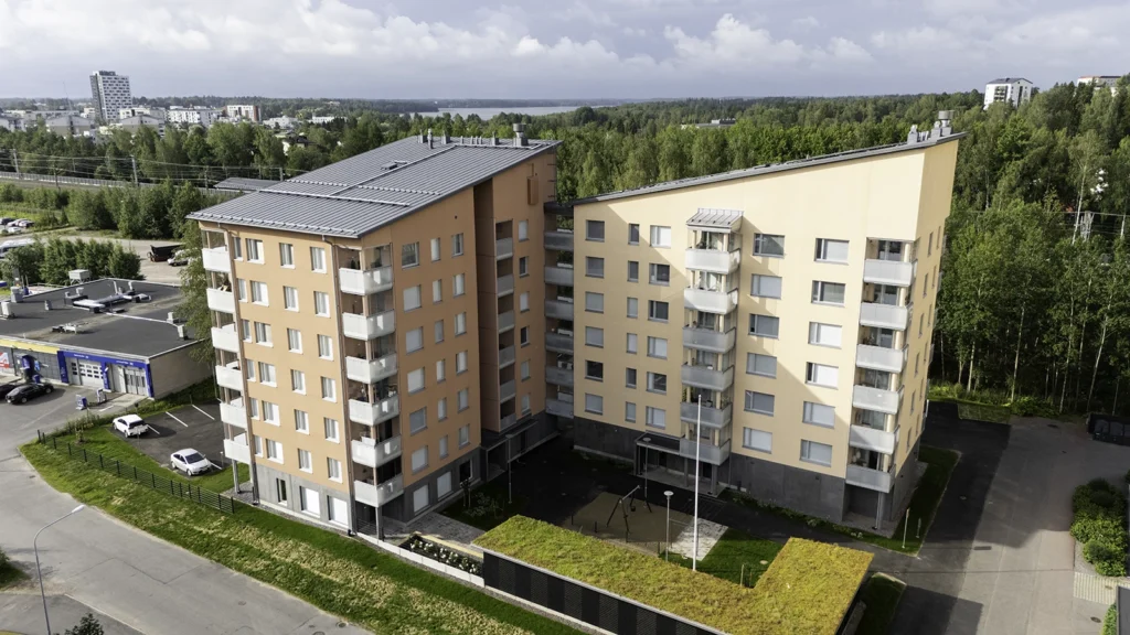 AKOwall-kohde Järvenpäässä dronekuva